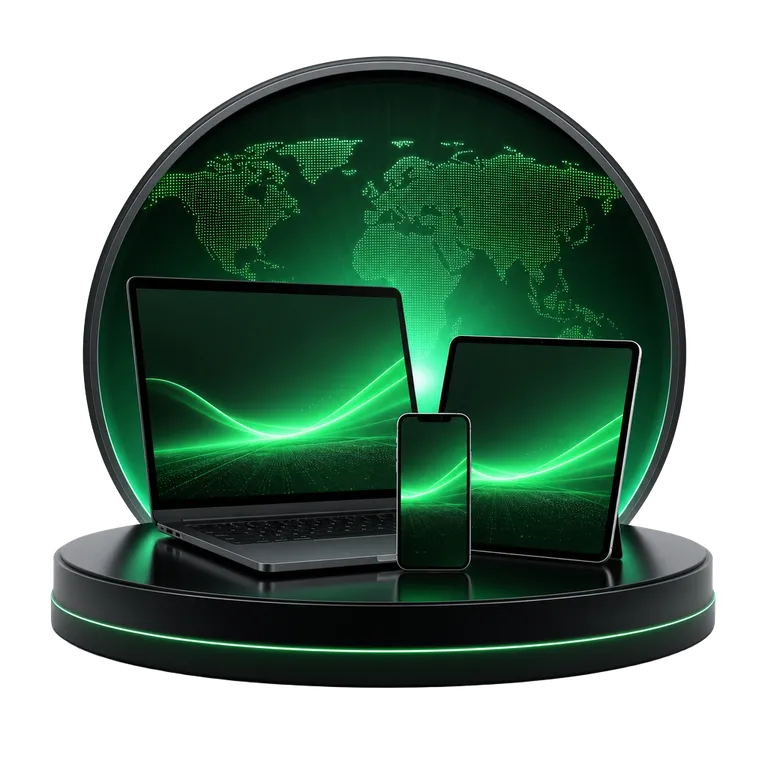Ноутбук, смартфон и планшет с BAG VPS
